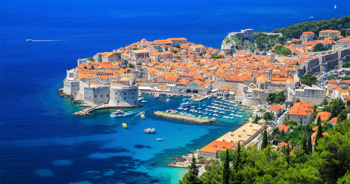 Boats in harbour on the Croatian coastline