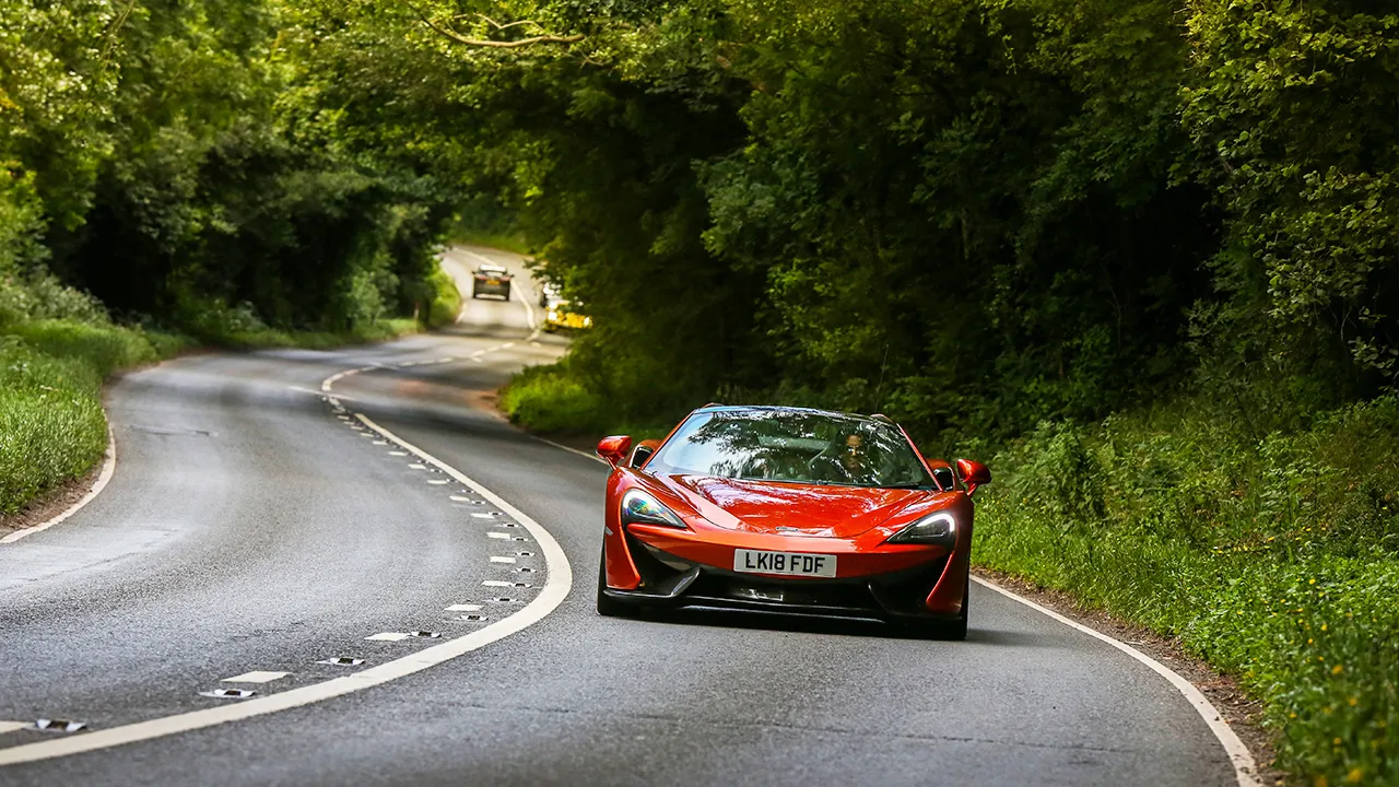 Select a luxury supercar from our fleet to enjoy the English countryside