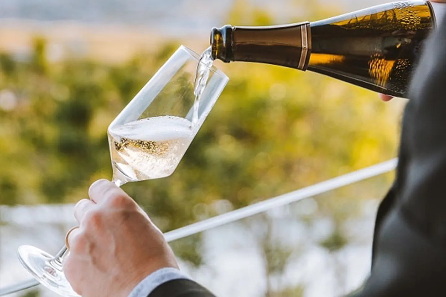 Enjoy a glass of champagne after a supercar drive day in France or Austria