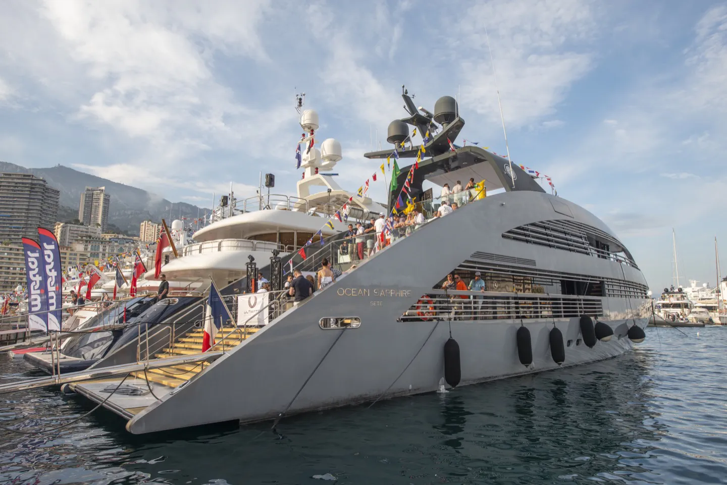Guests aboard a superyacht for the F1 Grand Prix of Monaco