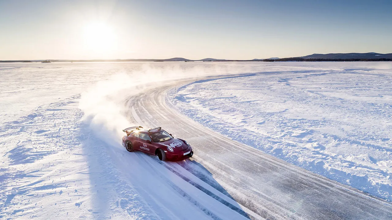 Take in the unique thrill of ice driving at the Icelandic Highlands