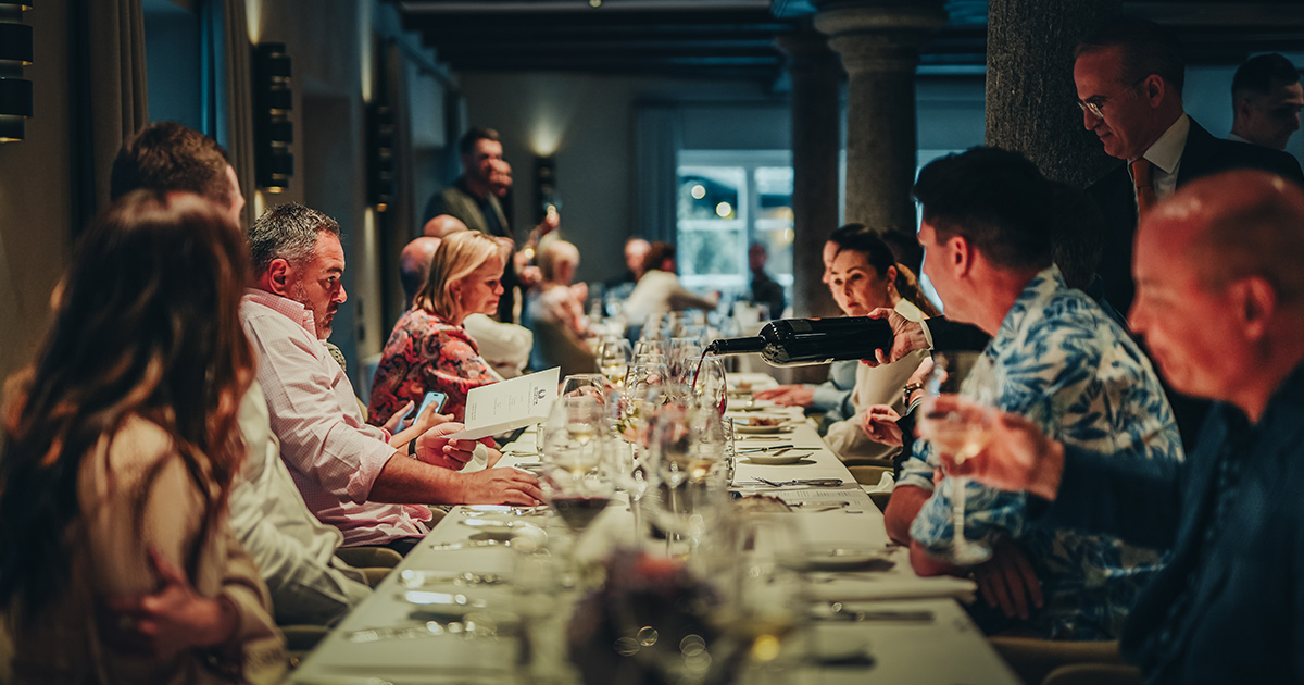 Ultimate Driving Tours guests enjoy a meal at Locanda Barbarossa